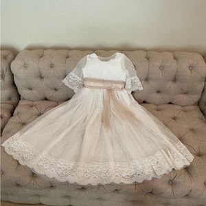 Marla Desde Communion/Flower girl white Long Dress Size 3-4T